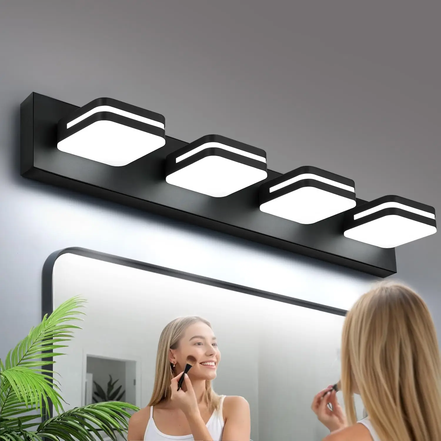 360° Rotate LED Vanity Light, 1600LM Acrylic Matte Black, Modern Wall Fixture for Bathroom, 5000K
360° Rotate LED Vanity Light, 1600LM Acrylic Matte Black, Modern Wall Fixture for Bathroom, 5000K