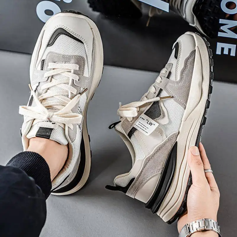 Trendy Men's Winter Sports Casual Shoes Breathable Versatile Thick Bottom Waffle Old Dad Trendy Shoes Mesh Upper Rubber Sole
Trendy Men's Winter Sports Casual Shoes Breathable Versatile Thick Bottom Waffle Old Dad Trendy Shoes Mesh Upper Rubber Sole