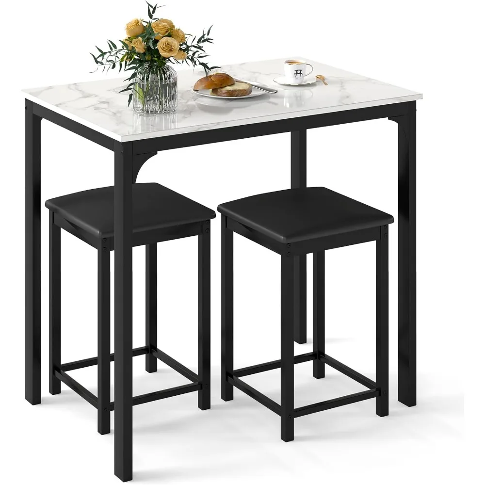 3 Pcs Dining Table and Chairs Set with Faux Marble Tabletop 2 Chairs Contemporary Dining Table Set for Home or Hotel Dining Roo
3 Pcs Dining Table and Chairs Set with Faux Marble Tabletop 2 Chairs Contemporary Dining Table Set for Home or Hotel Dining Roo