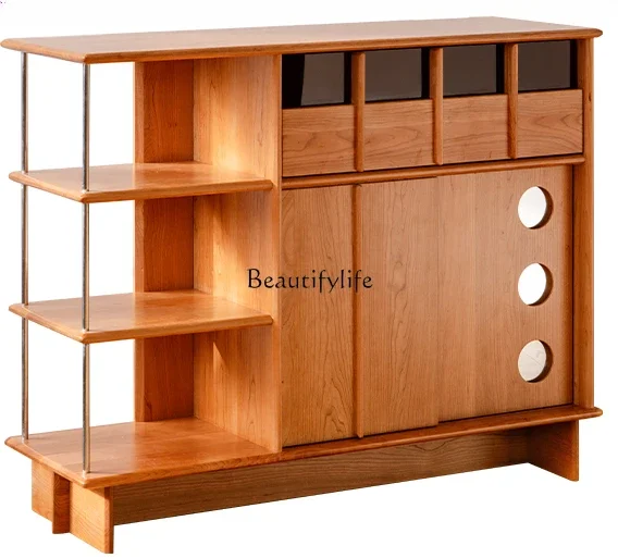 pg46Wall Solid Wood Wine Cabinet Living Room Cherrywood Display Dining Side Locker
pg46Wall Solid Wood Wine Cabinet Living Room Cherrywood Display Dining Side Locker