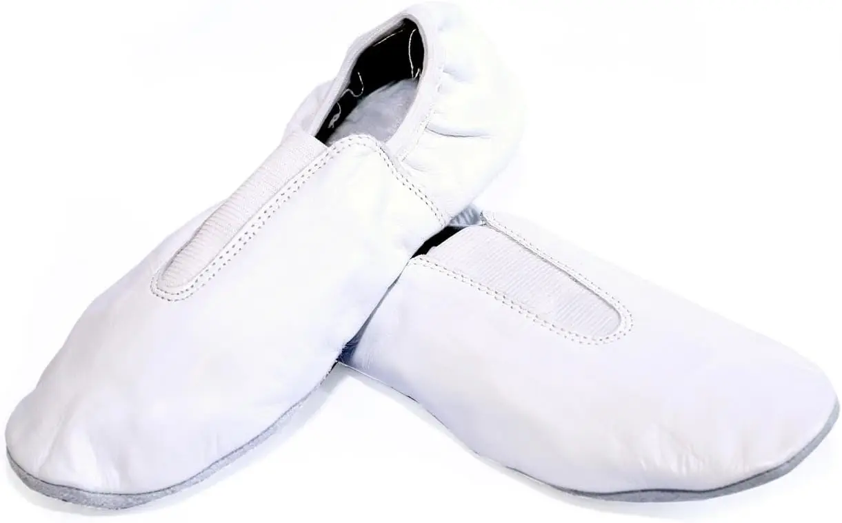 Kids White Leather Slip-on Gymnastic Shoes with Rubber Sole
Kids White Leather Slip-on Gymnastic Shoes with Rubber Sole