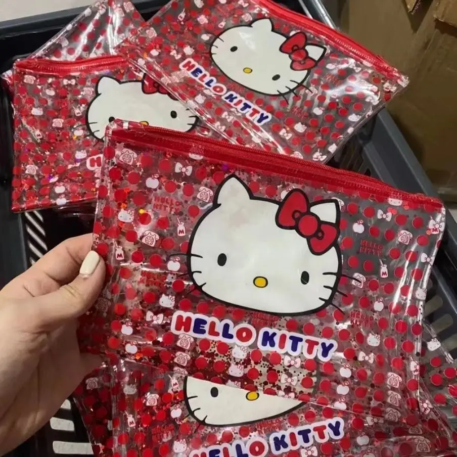Hello Kitty Pencil Case Cute Originality PVC Quicksand Zipper Pouch New Delicate Personality Fashionhigh-capacity Storage Bag
Hello Kitty Pencil Case Cute Originality PVC Quicksand Zipper Pouch New Delicate Personality Fashionhigh-capacity Storage Bag