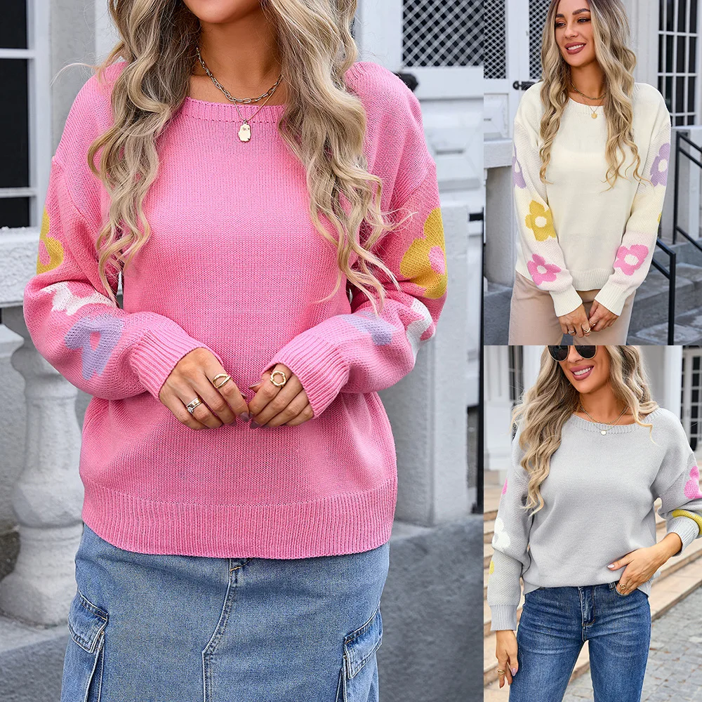 Женские вязаные пуловеры, свитера, джемпер большого размера с цветочным вырезом и длинными рукавами, плотная свободная повседневная уличная одежда, осень-зима 2023 г.
Женские вязаные пуловеры, свитера, джемпер большого размера с цветочным вырезом и длинными рукавами, плотная свободная повседневная уличная одежда, осень-зима 2023 г.