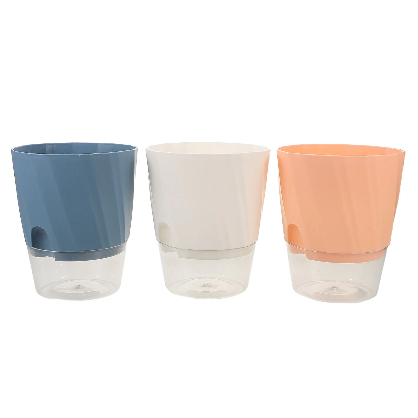 3Pcs Transparent Self-Watering Flower Pots Plastic Hydroponic Planters Indoor Succulent Automatic Water Absorption
3Pcs Transparent Self-Watering Flower Pots Plastic Hydroponic Planters Indoor Succulent Automatic Water Absorption