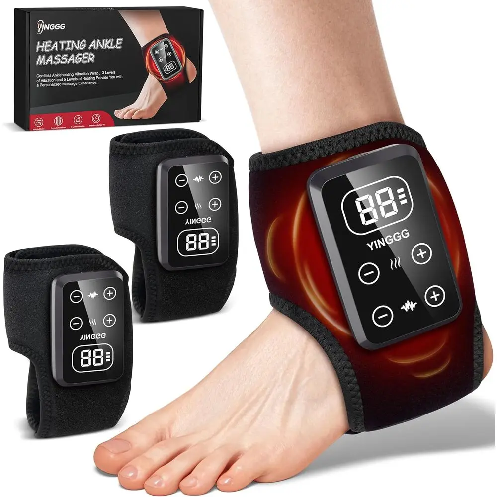 3-in-1 Ankle & Cord Massager with 5 Heat & 3 Vibration Modes, Portable Heating Pad for Home and Travel
3-in-1 Ankle & Cord Massager with 5 Heat & 3 Vibration Modes, Portable Heating Pad for Home and Travel