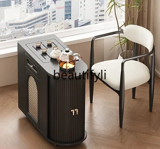 French retro rock slab tea table kettle integrated automatic coffee table mobile tea cabinet balcony small tea table
French retro rock slab tea table kettle integrated automatic coffee table mobile tea cabinet balcony small tea table