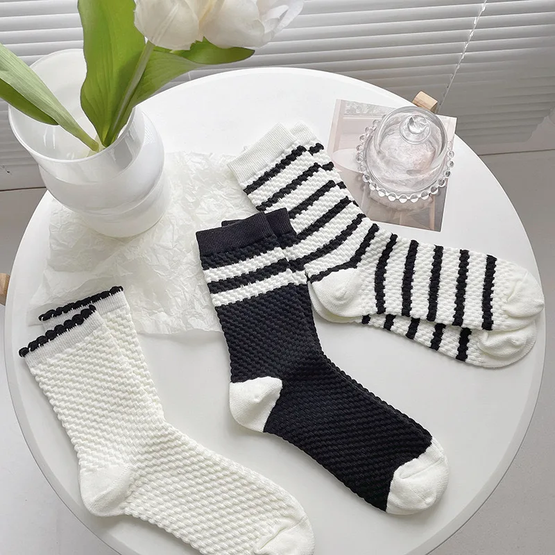 4 Pairs Ladies' Socks Set Korean Simple For Girl Wholesale Versatile Preppy Style Cute Sweet Comfort High-quality Cotton Socks
4 Pairs Ladies' Socks Set Korean Simple For Girl Wholesale Versatile Preppy Style Cute Sweet Comfort High-quality Cotton Socks