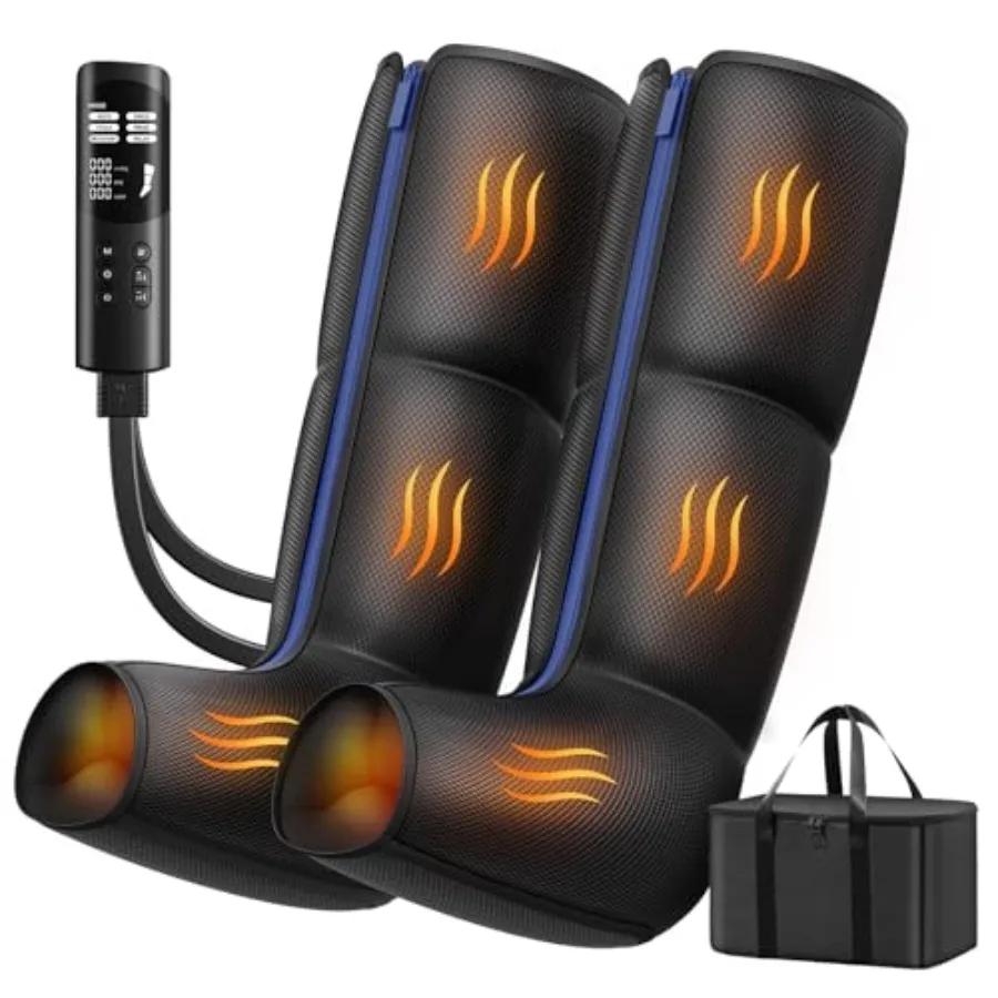 Leg Massager with Heat Foot and Calf Air Compression Massager with 6 Modes 9 Intensities 3-Level Heating LED Display Timer Zipp
Leg Massager with Heat Foot and Calf Air Compression Massager with 6 Modes 9 Intensities 3-Level Heating LED Display Timer Zipp