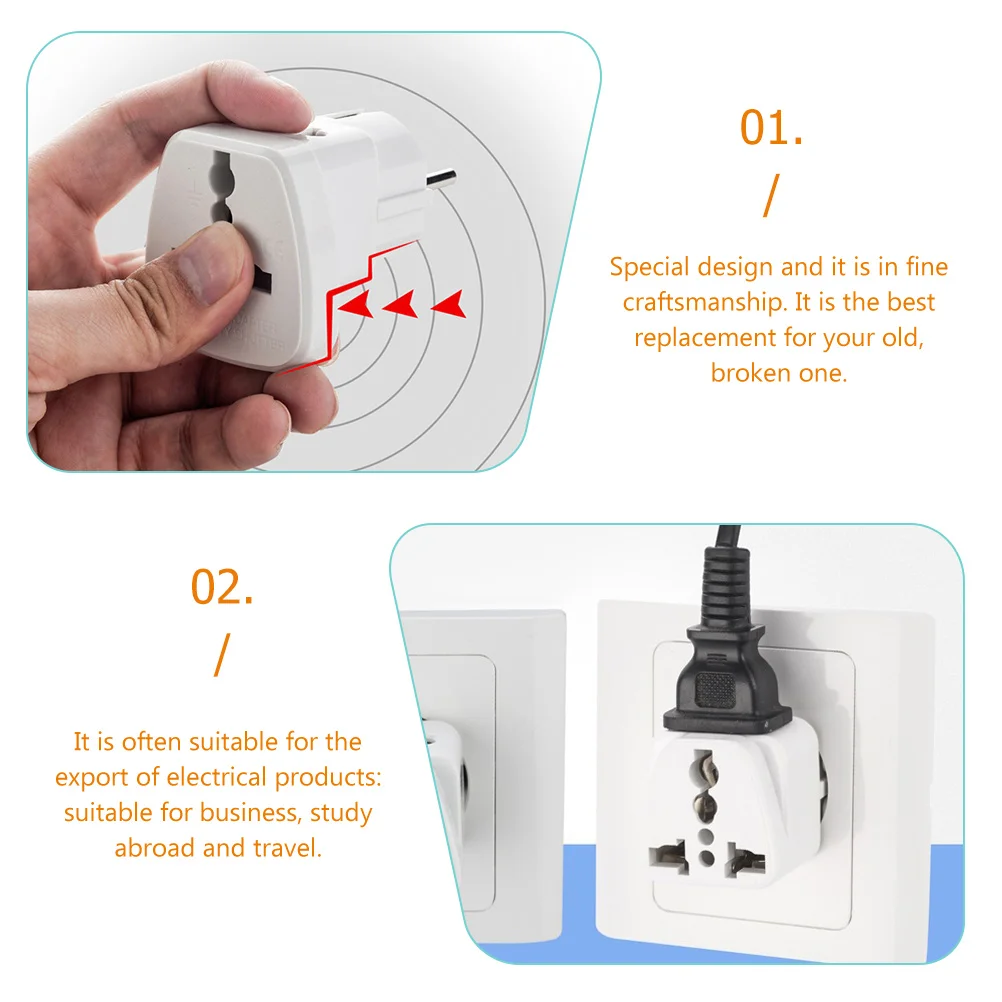 Dual Port Electrical Conversion Head Universal Socket Hole Plug Adapter for European Travel Wall Global Pins for Germany
Dual Port Electrical Conversion Head Universal Socket Hole Plug Adapter for European Travel Wall Global Pins for Germany