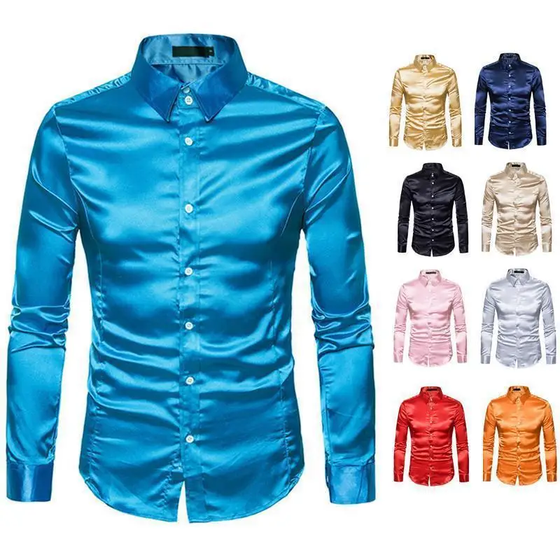Men's Long Shiny Top Shirt Smooth Surface Easy Care Long Sleeve Pure Color Inner Wear Casual Shirt for Summer Season
Men's Long Shiny Top Shirt Smooth Surface Easy Care Long Sleeve Pure Color Inner Wear Casual Shirt for Summer Season