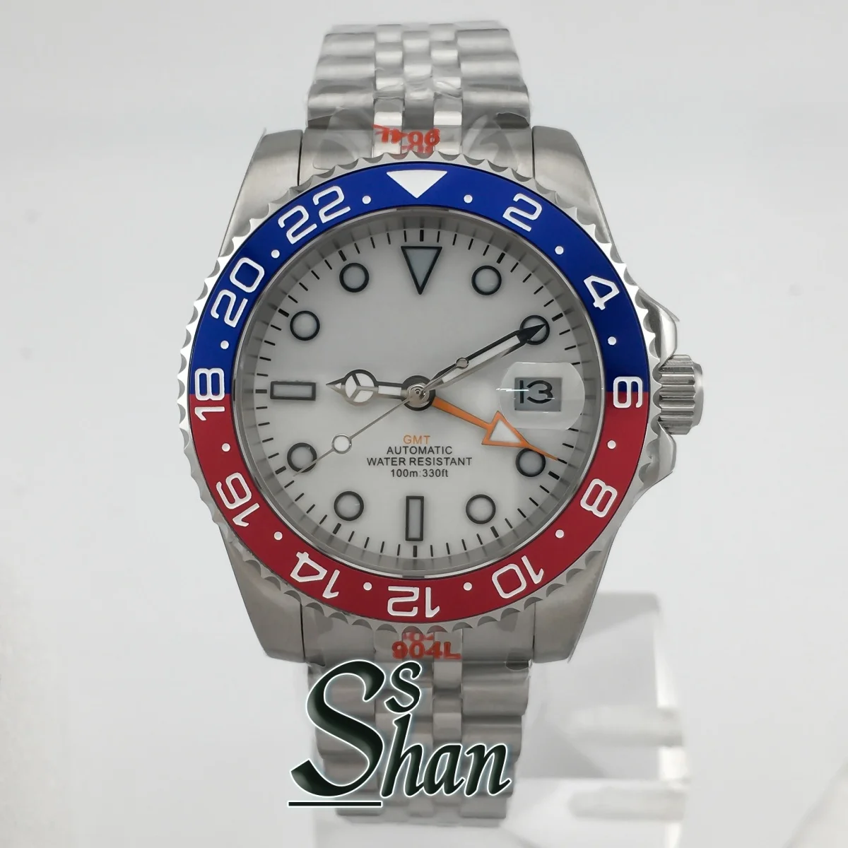 DG3804 NH34 модные мужские автоматические наручные часы с керамическим безелем, корпус из нержавеющей стали, браслет, оранжевый GMT, ручное сапфировое стекло 
DG3804 NH34 модные мужские автоматические наручные часы с керамическим безелем, корпус из нержавеющей стали, браслет, оранжевый GMT, ручное сапфировое стекло