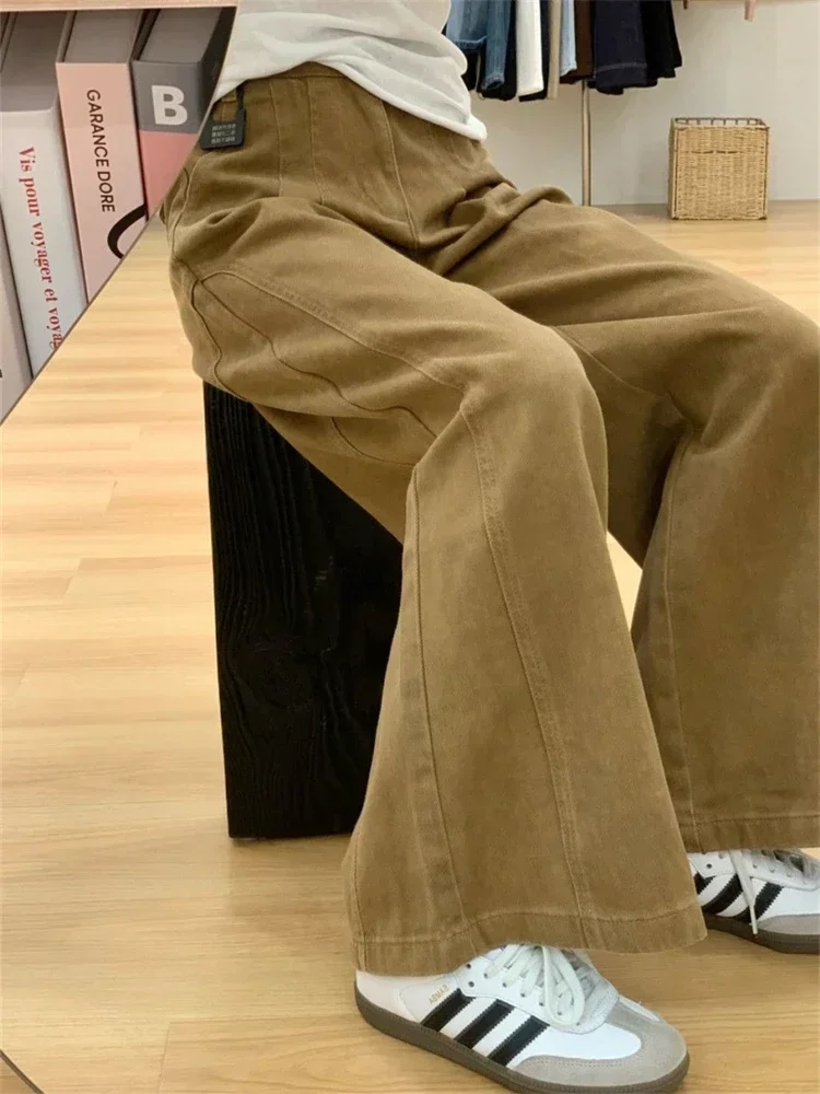 Girl Streetwear High Waisted 90s Casual Y2K Straight Trouser Women's Washed Leaves Yellow Loose Wide Leg Pants
Girl Streetwear High Waisted 90s Casual Y2K Straight Trouser Women's Washed Leaves Yellow Loose Wide Leg Pants