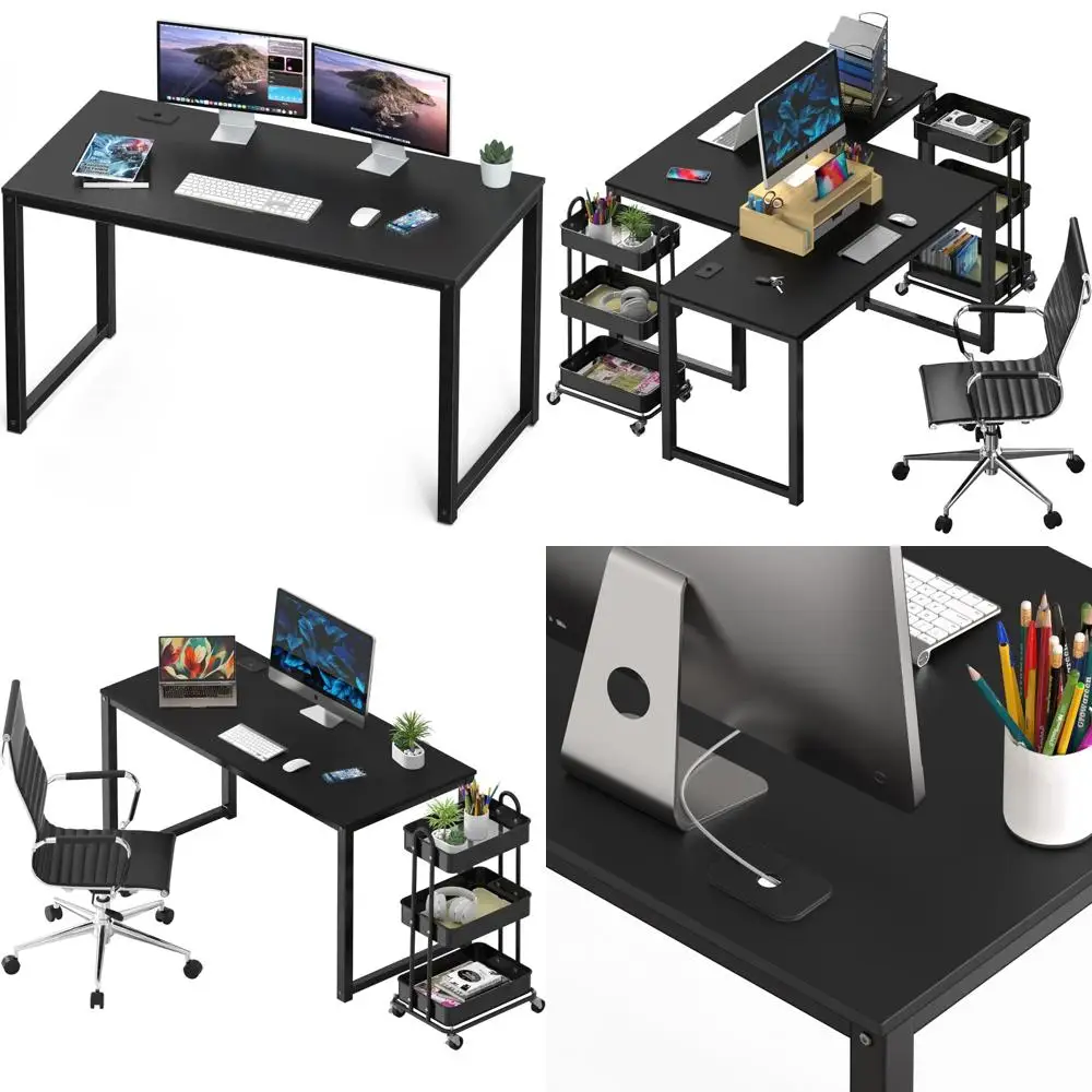 48-дюймовый большой офисный компьютерный стол — прочный, высококачественный черный стол для коммерческого использования с длительной функциональностью
48-дюймовый большой офисный компьютерный стол — прочный, высококачественный черный стол для коммерческого использования с длительной функциональностью