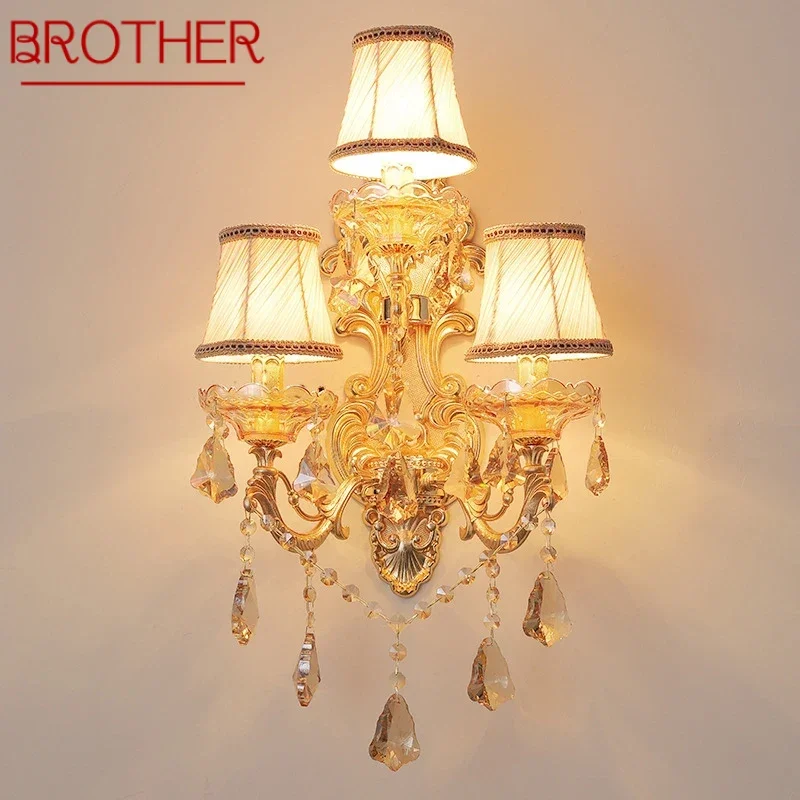 BROTHER Luxurious Crystal Wall Lamp European Style Candle Lamp Living Room Restaurant Bedroom Villa Hotel Engineering
BROTHER Luxurious Crystal Wall Lamp European Style Candle Lamp Living Room Restaurant Bedroom Villa Hotel Engineering