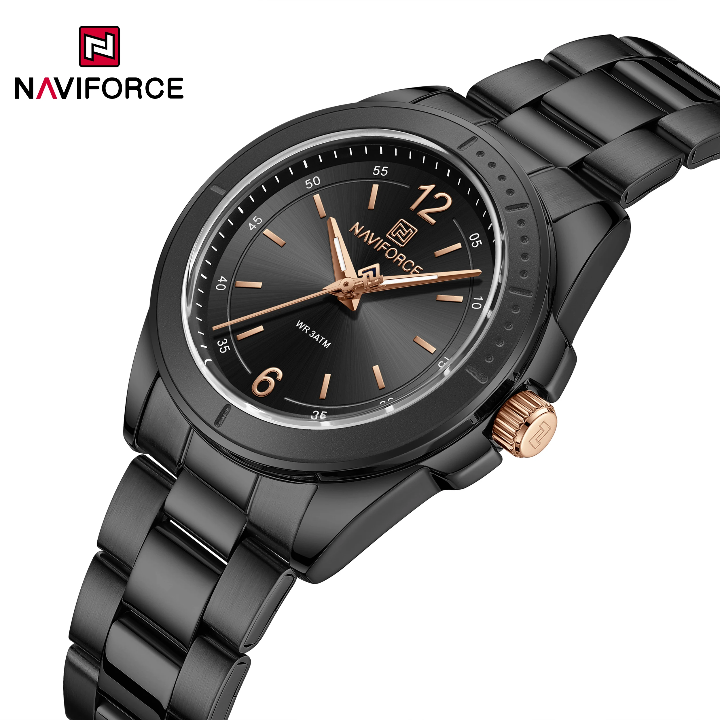 NAVIFORCE NF5062 Women Watches Stainless Steel Sports Fashion Waterproof Ladies Classic Simple Luminous Girl Clock
NAVIFORCE NF5062 Women Watches Stainless Steel Sports Fashion Waterproof Ladies Classic Simple Luminous Girl Clock