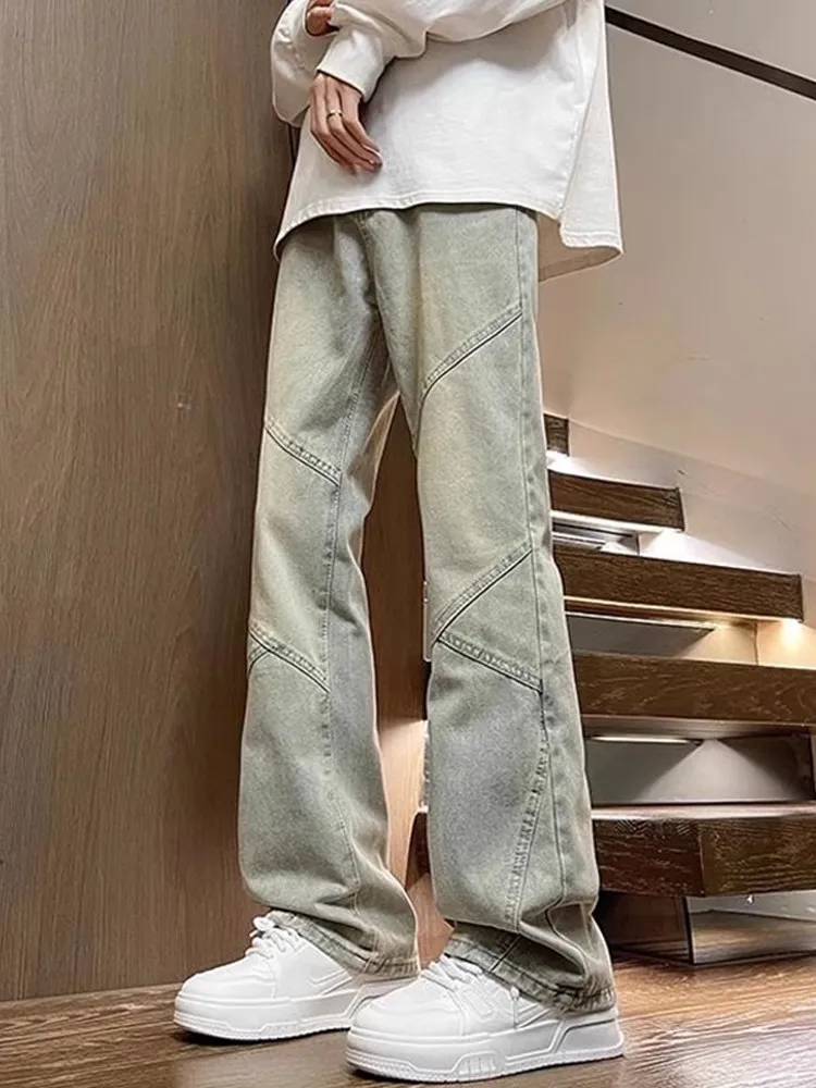 American High Street Yellow Clay Dye Men's Spring Autumn Faionable Casual Loose Fit Jeans mid Waist Patchwork Jeans
American High Street Yellow Clay Dye Men's Spring Autumn Faionable Casual Loose Fit Jeans mid Waist Patchwork Jeans
