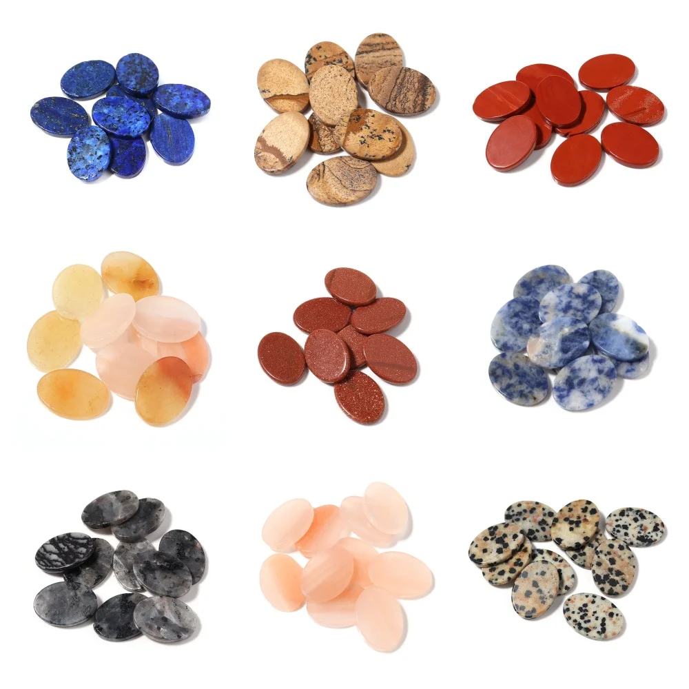 5pcs/lot Flat oval stone Cabochon Beads Natural Stone Flatback Spacers Cabochon Beads For DIY Jewelry Ring Pendant Accessories
5pcs/lot Flat oval stone Cabochon Beads Natural Stone Flatback Spacers Cabochon Beads For DIY Jewelry Ring Pendant Accessories