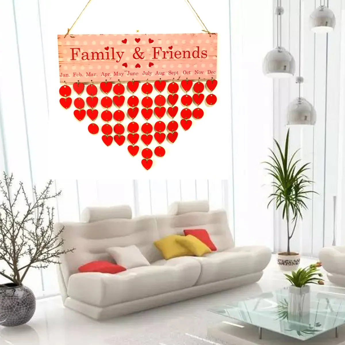 1 Plaque 25 Round Discs 25 Heart Discs 50 Iron Loops Wooden Family Birthday Calendar Reminder Wall Hanging Board Home Decoration
1 Plaque 25 Round Discs 25 Heart Discs 50 Iron Loops Wooden Family Birthday Calendar Reminder Wall Hanging Board Home Decoration