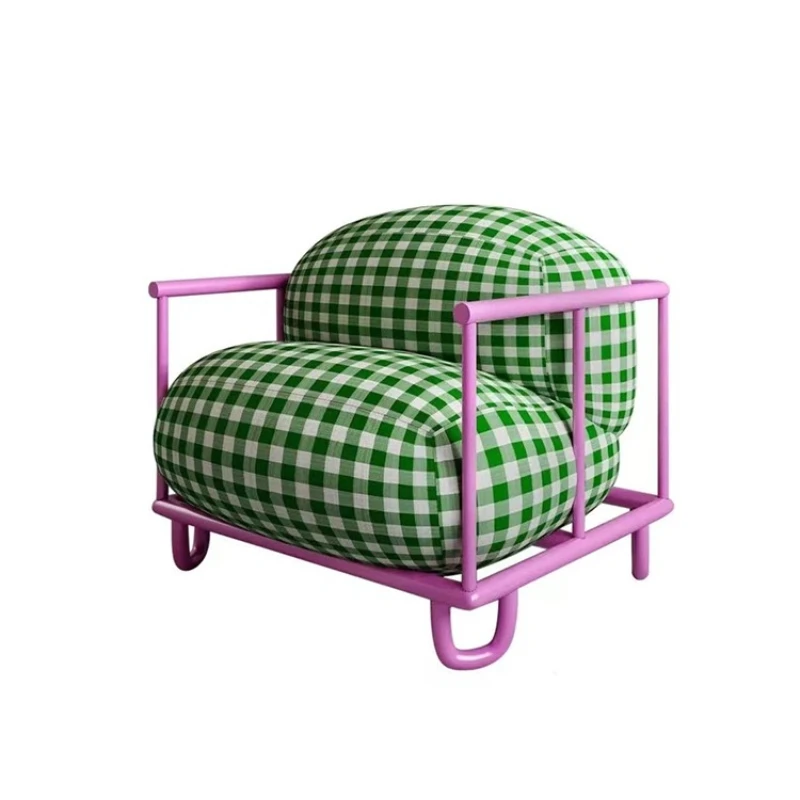 Nordic ins fabric single sofa dopamine pink fat chair living room bedroom fashion plaid iron single chair
Nordic ins fabric single sofa dopamine pink fat chair living room bedroom fashion plaid iron single chair