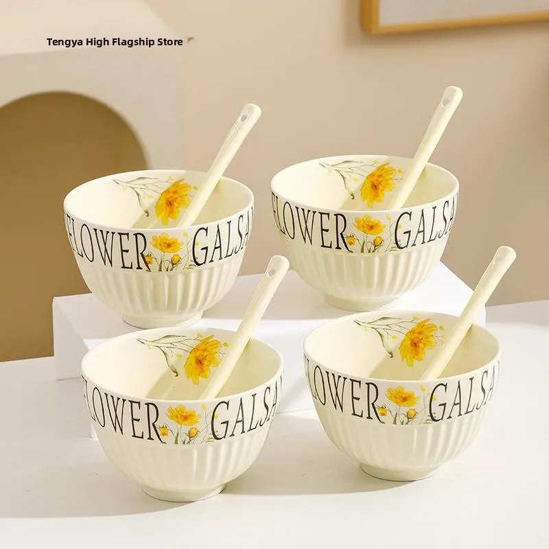 Thickened Ceramic Dining Utensils Rice Bowl Dessert Bowl round Soup Bowl High Temperature Resistant Anti-Scalding Gift Home Use
Thickened Ceramic Dining Utensils Rice Bowl Dessert Bowl round Soup Bowl High Temperature Resistant Anti-Scalding Gift Home Use