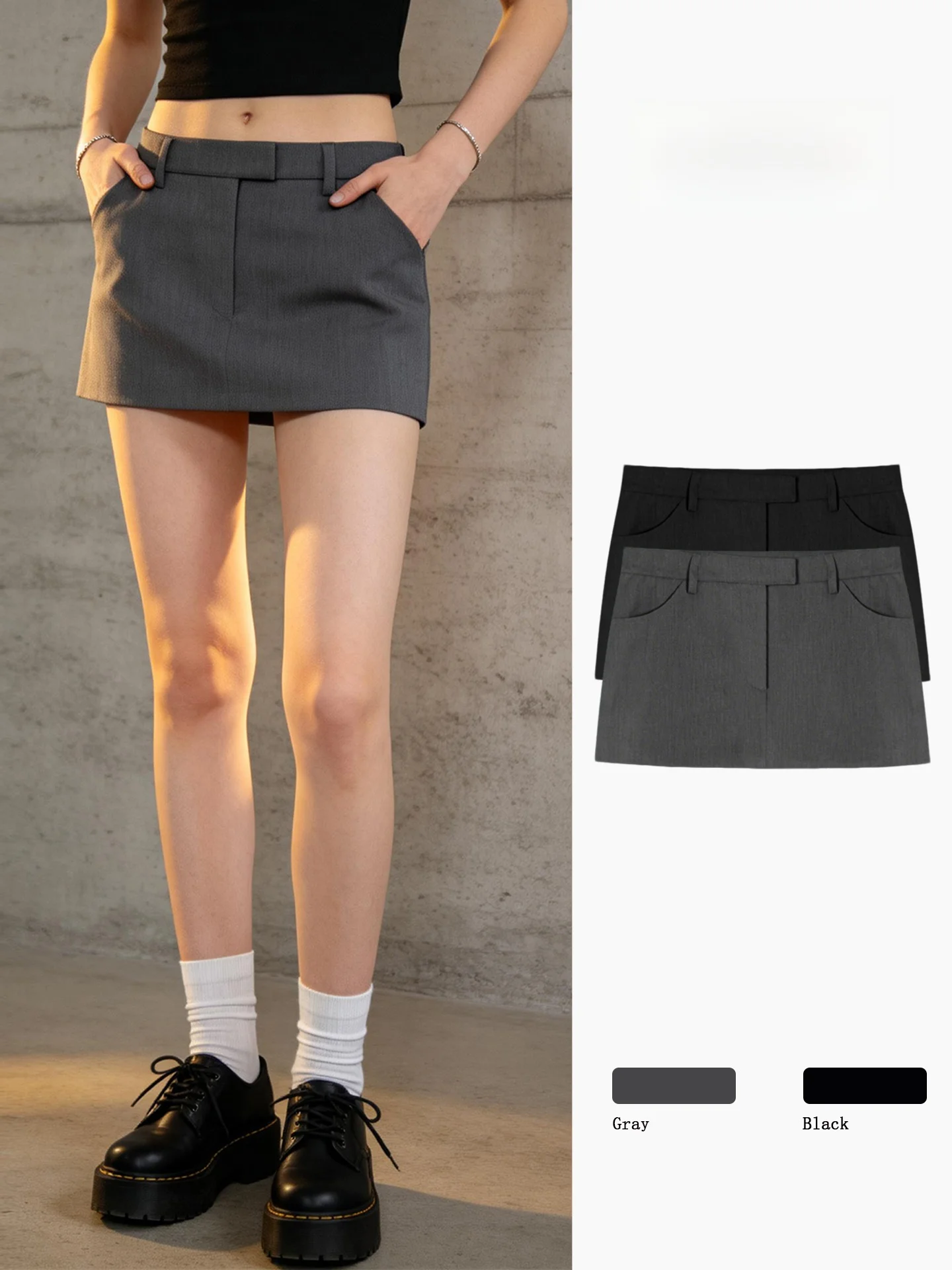 Gray High Waist Suit Short Skirt Women's Summer New American Retro Spicy Girl Style A-Line Bodycon Skirt Fashionable Versatile
Gray High Waist Suit Short Skirt Women's Summer New American Retro Spicy Girl Style A-Line Bodycon Skirt Fashionable Versatile