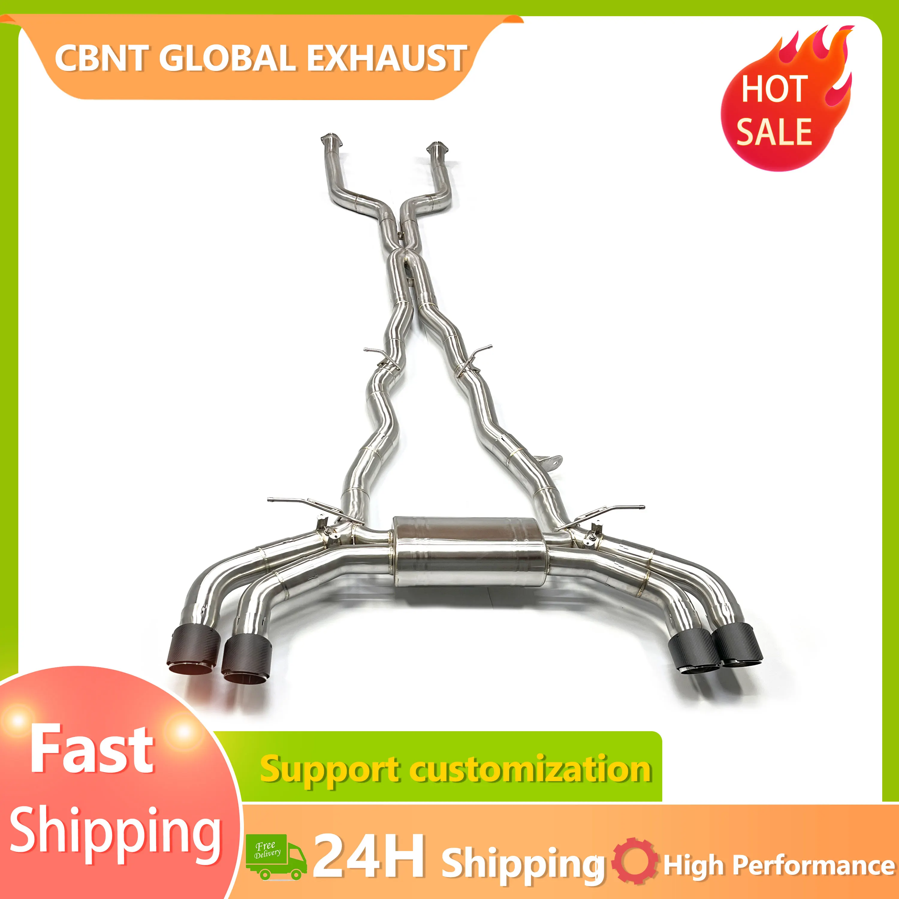 CBNT Speedy Shipping G90 M5 Valved Exhaust for BMW M5 G90 4.4T Valvetronic Exhaust System SS304 Catback with Remote Control 
CBNT Speedy Shipping G90 M5 Valved Exhaust for BMW M5 G90 4.4T Valvetronic Exhaust System SS304 Catback with Remote Control
