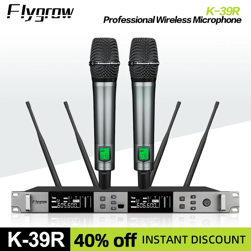 Смартфон Flygrow, профессиональный беспроводной микрофон, 4-антенна, УВЧ, дальность приема 300 м, 2-канальный динамический микрофон
Смартфон Flygrow, профессиональный беспроводной микрофон, 4-антенна, УВЧ, дальность приема 300 м, 2-канальный динамический микрофон