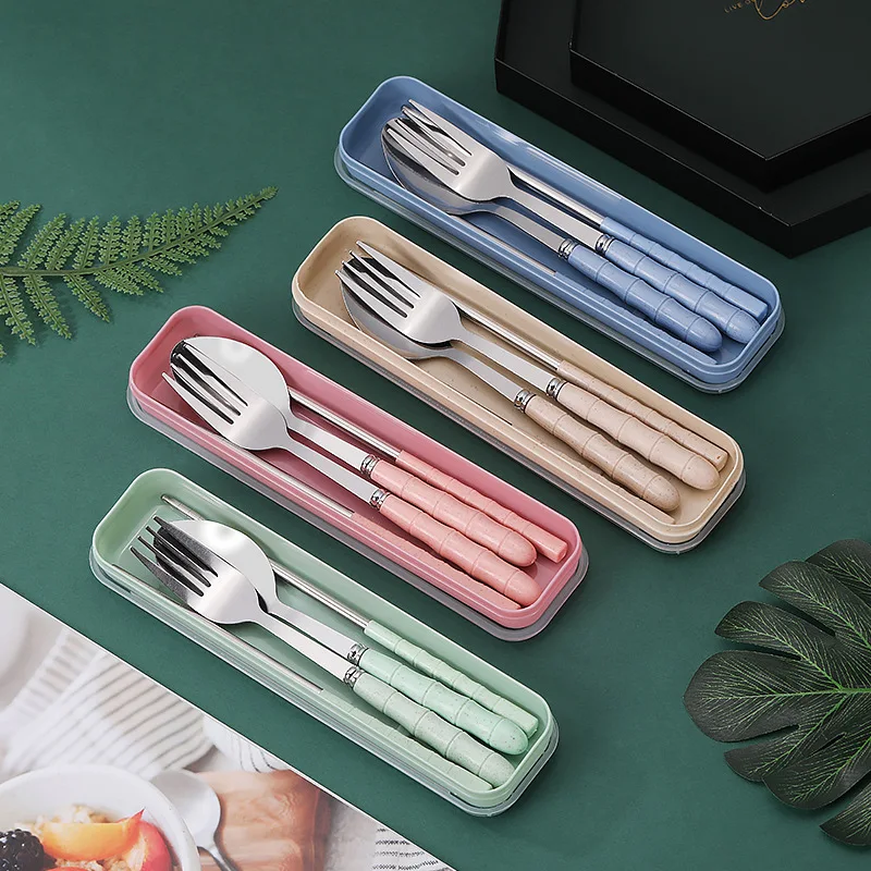 2pcs/3pcs Tableware Set Stainless Steel Chopsticks Fork Spoon Set Travel Flatware With Box Lunch Tableware Kitchen Accessories
2pcs/3pcs Tableware Set Stainless Steel Chopsticks Fork Spoon Set Travel Flatware With Box Lunch Tableware Kitchen Accessories