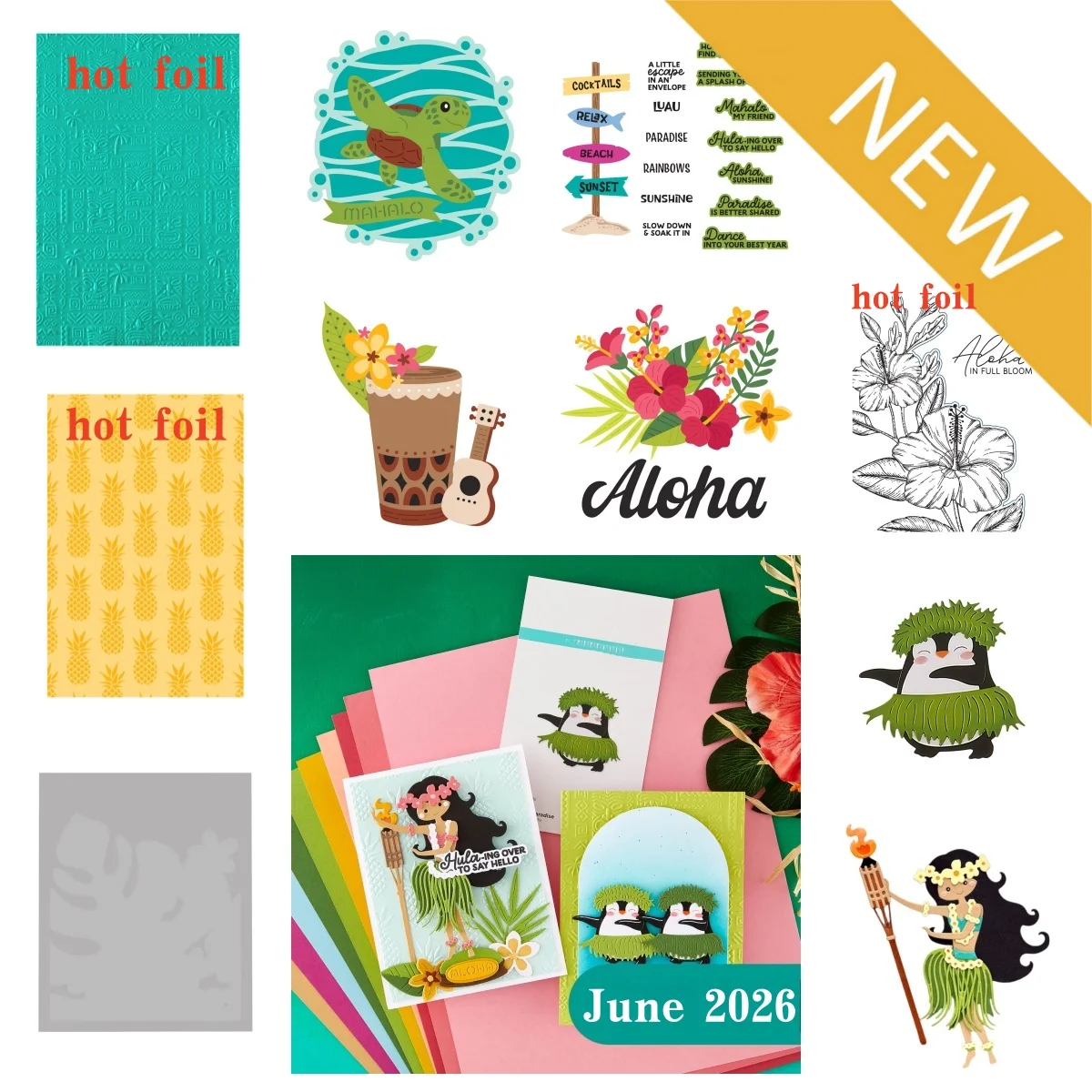2026 June Turtle Hibiscus Pineapple Rainbows Paradise Metal Cutting Dies Clear Stamps Stencil Hot Foil For DIY Scrapbook Craft
2026 June Turtle Hibiscus Pineapple Rainbows Paradise Metal Cutting Dies Clear Stamps Stencil Hot Foil For DIY Scrapbook Craft