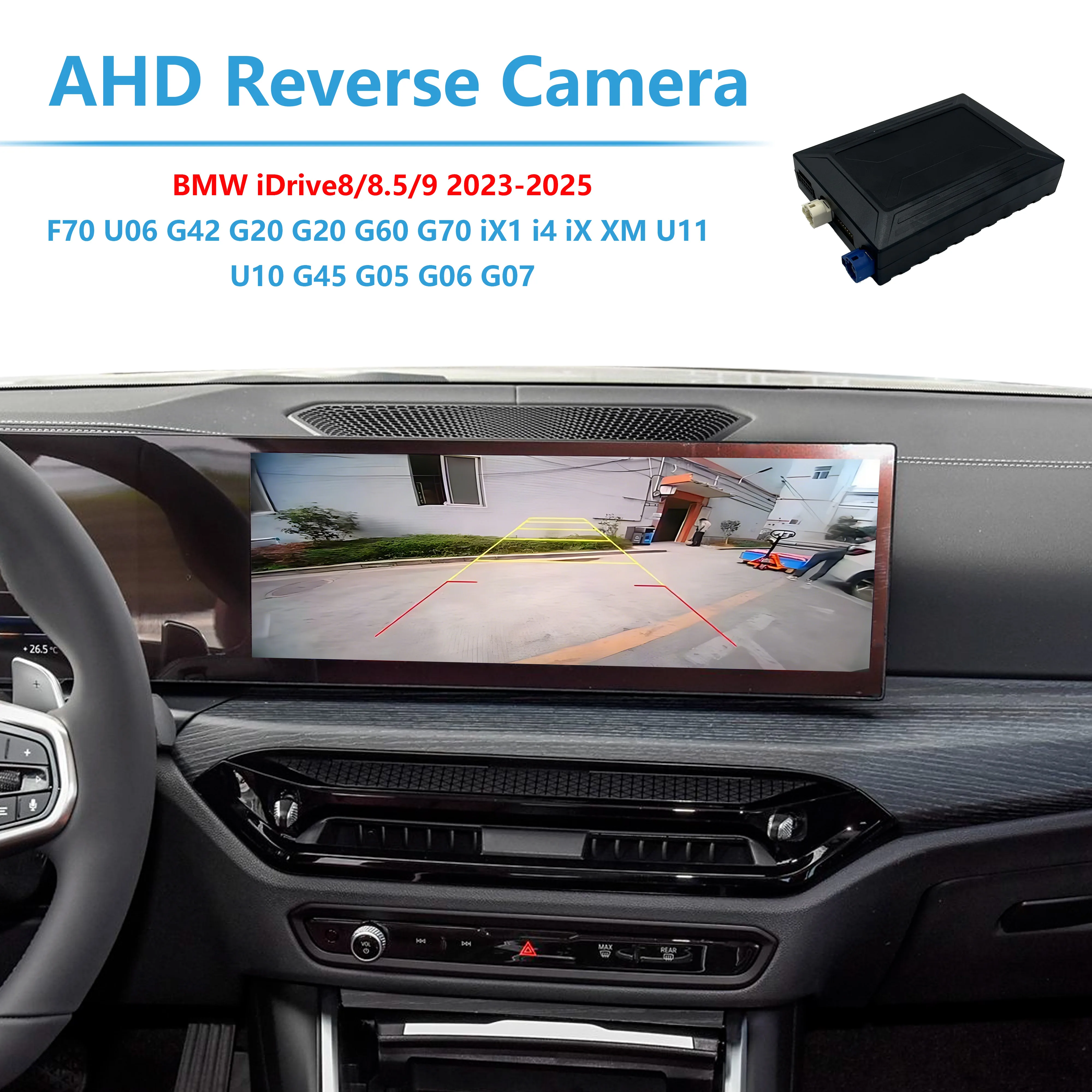 AHD Reverse Camera Box for iDrive 8/8.5/9 System 2023-2025 Plug&Play Fit F70 U06 G42 G20 G20 G60 G70 iX1 i4 iX XM U11 U1
AHD Reverse Camera Box for iDrive 8/8.5/9 System 2023-2025 Plug&Play Fit F70 U06 G42 G20 G20 G60 G70 iX1 i4 iX XM U11 U1