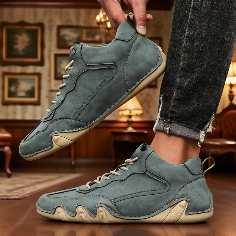 Мужские ботинки в стиле ретро, Нескользящие повседневные ленивые лоферы, новые мужские дизайнерские дорожные прогулочные кроссовки, деловая обувь для езды на мотоцикле
Мужские ботинки в стиле ретро, Нескользящие повседневные ленивые лоферы, новые мужские дизайнерские дорожные прогулочные кроссовки, деловая обувь для езды на мотоцикле
