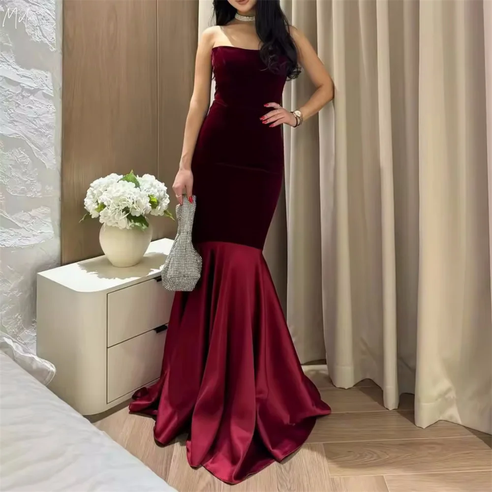 Mila Wine Red Strapless Mermaid Party Dresses Sexy Sheath 15 Quinceanera Dresses Customized Floor-Length Evening Dresses 2025
Mila Wine Red Strapless Mermaid Party Dresses Sexy Sheath 15 Quinceanera Dresses Customized Floor-Length Evening Dresses 2025