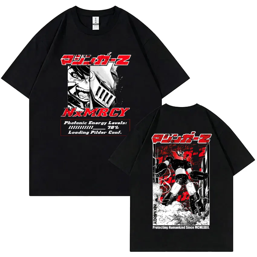 Anime Mazinger Z Koji Kabuto No Mercy Graphic T-shirt Men Women Manga Vintage Oversized T Shirts Men's High Quality Streetwear
Anime Mazinger Z Koji Kabuto No Mercy Graphic T-shirt Men Women Manga Vintage Oversized T Shirts Men's High Quality Streetwear