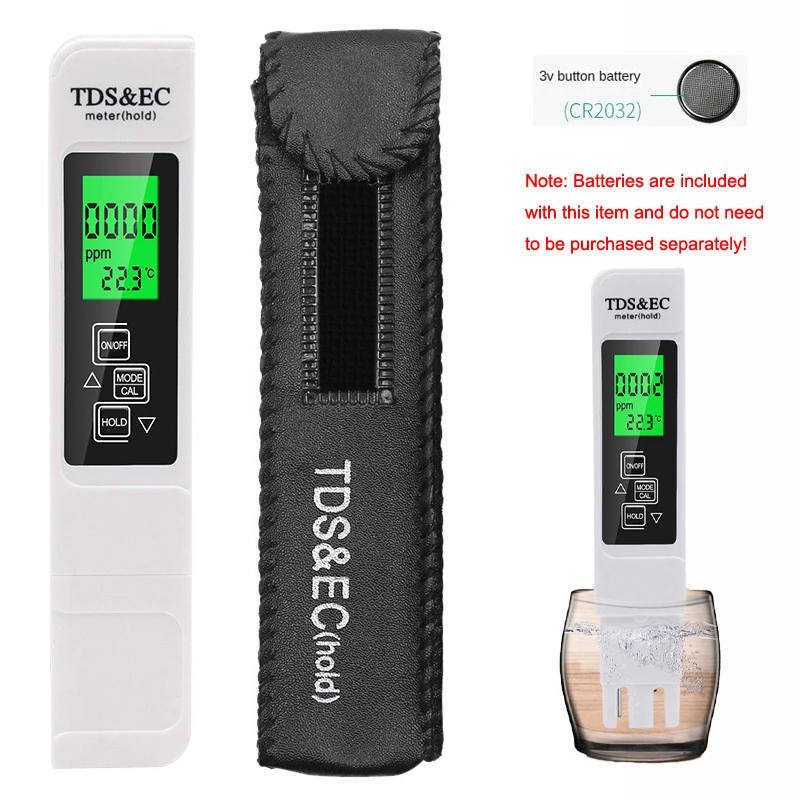 Цифровой тестер «три в одном» PH/TDS/EC, термометр, ручка, фильтр PPM для очистки воды, мониторинг аквариумной воды
Цифровой тестер «три в одном» PH/TDS/EC, термометр, ручка, фильтр PPM для очистки воды, мониторинг аквариумной воды