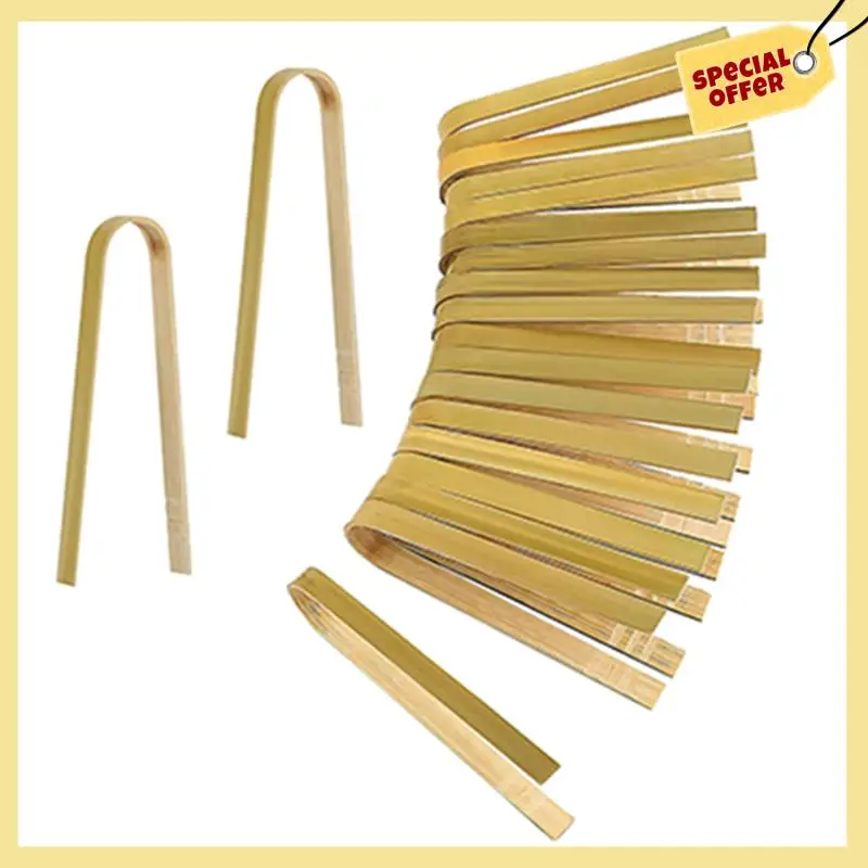 -BABQ 100Pcs Tongs Disposable Cooking Utensils Mini Bamboo Tongs Natural Toast Tongs For Cooking
-BABQ 100Pcs Tongs Disposable Cooking Utensils Mini Bamboo Tongs Natural Toast Tongs For Cooking