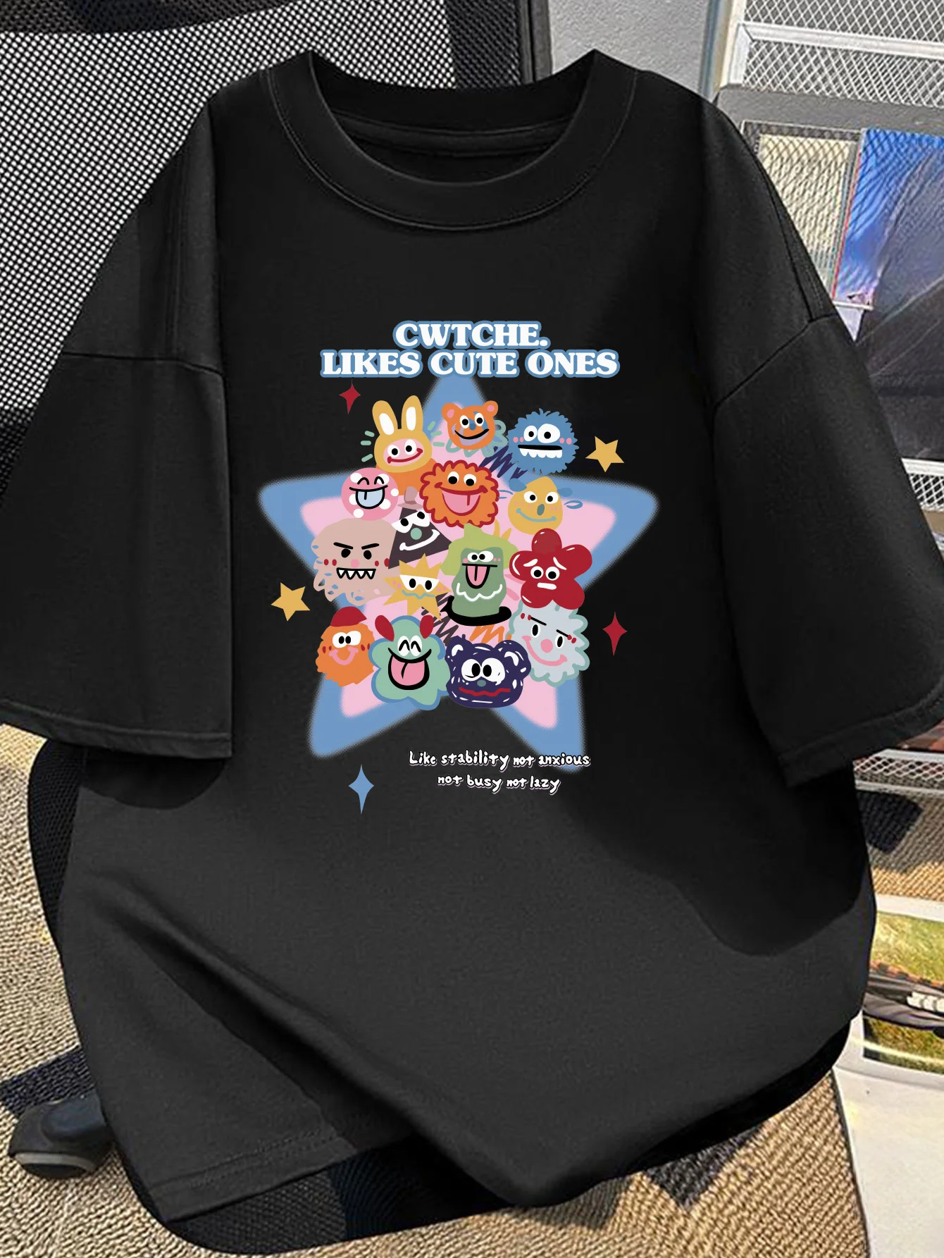 Cute Monster Cartoon Graphic Printing Summer Autumn Winter Cotton Casual Comfortable Men and Women T-shirt Short Sleeve Outdoor 
Cute Monster Cartoon Graphic Printing Summer Autumn Winter Cotton Casual Comfortable Men and Women T-shirt Short Sleeve Outdoor