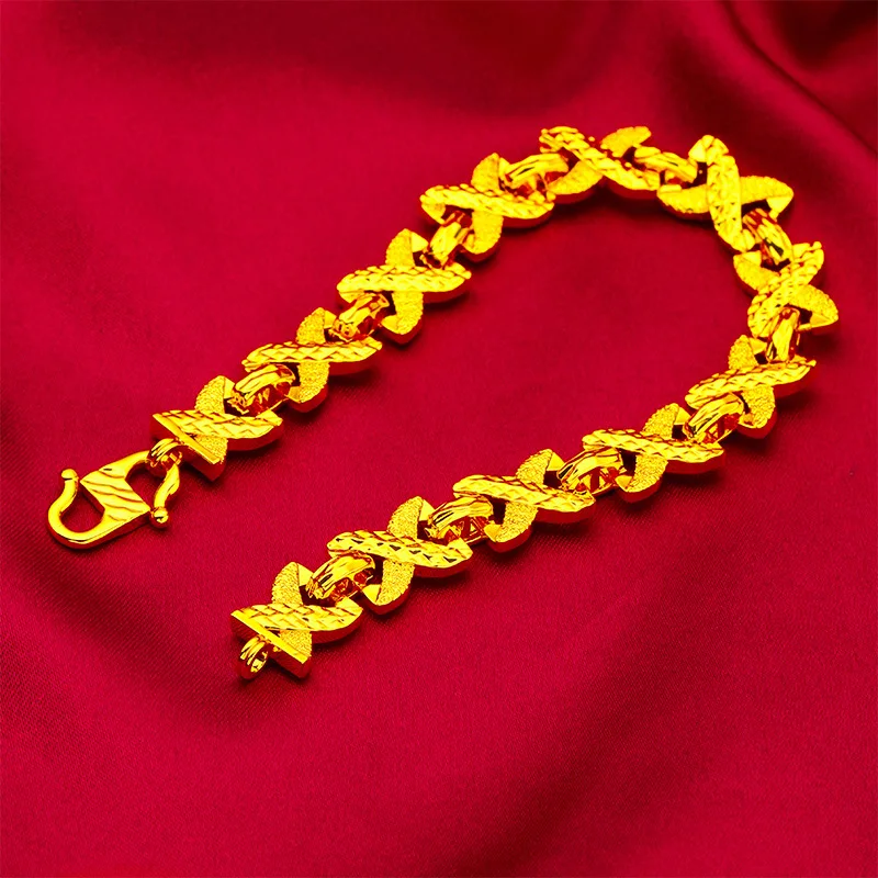 Fashion Bracelet Women's 24K Gold AU999 - Wrist-fitting, high-end minimalist design, elegant meaning, for wearing & gifting
Fashion Bracelet Women's 24K Gold AU999 - Wrist-fitting, high-end minimalist design, elegant meaning, for wearing & gifting