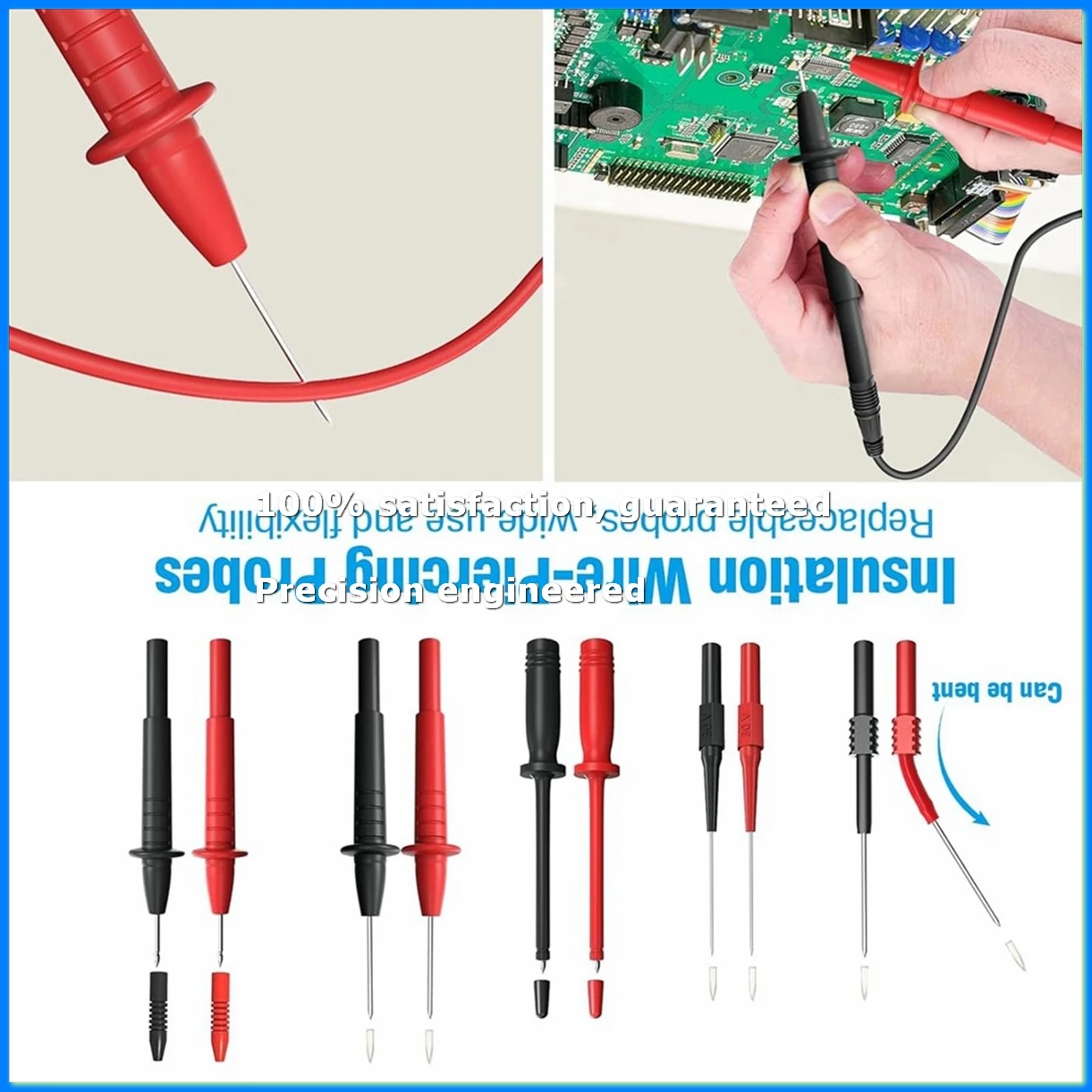 25PCS Multimeter Test Leads Kit, Test Leads Set with Replaceable Alligator Clips,Wire Piercing Probes, Alligator Clips-A79U
25PCS Multimeter Test Leads Kit, Test Leads Set with Replaceable Alligator Clips,Wire Piercing Probes, Alligator Clips-A79U