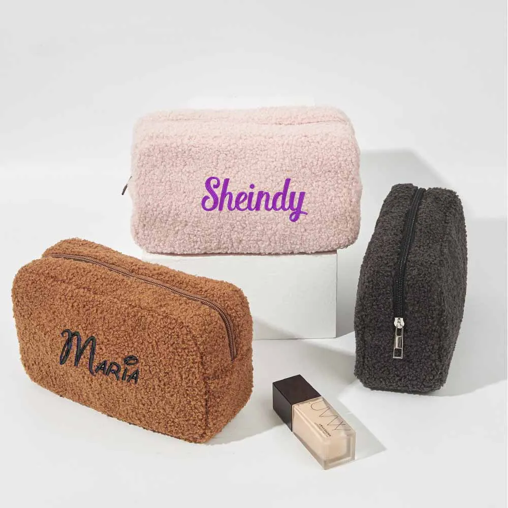 Personalized Teddy Sherpa Large Cosmetic Bag|Custom Makeup Bag|Customized Travel Bag|Bridesmaids Gifts|Wedding Favor Gifts
Personalized Teddy Sherpa Large Cosmetic Bag|Custom Makeup Bag|Customized Travel Bag|Bridesmaids Gifts|Wedding Favor Gifts