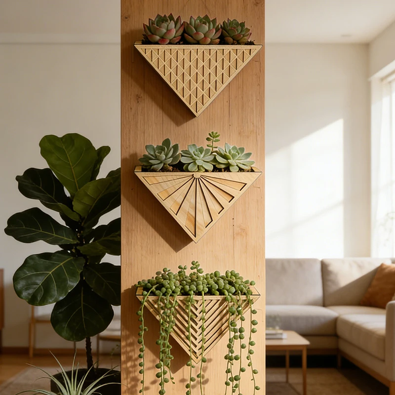 Wooden Triangle Wall Planter Geometric Flower Pot For Succulent Herb Plants Storage Organizer Home Garden Balcony Wall Decor
Wooden Triangle Wall Planter Geometric Flower Pot For Succulent Herb Plants Storage Organizer Home Garden Balcony Wall Decor