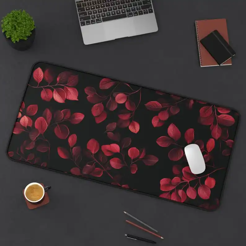 Deep Red Floral Pattern Mousepad,non-slip and Waterproof Mouse Pad,office Game Table Decoration Mat,the Perfect Gift for Friends 
Deep Red Floral Pattern Mousepad,non-slip and Waterproof Mouse Pad,office Game Table Decoration Mat,the Perfect Gift for Friends