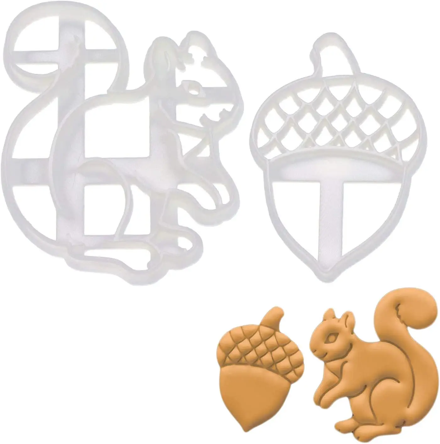 Set of 2 Squirrel cookie cutters (Designs: Acorn and Squirrel), 2 pieces -
Set of 2 Squirrel cookie cutters (Designs: Acorn and Squirrel), 2 pieces -