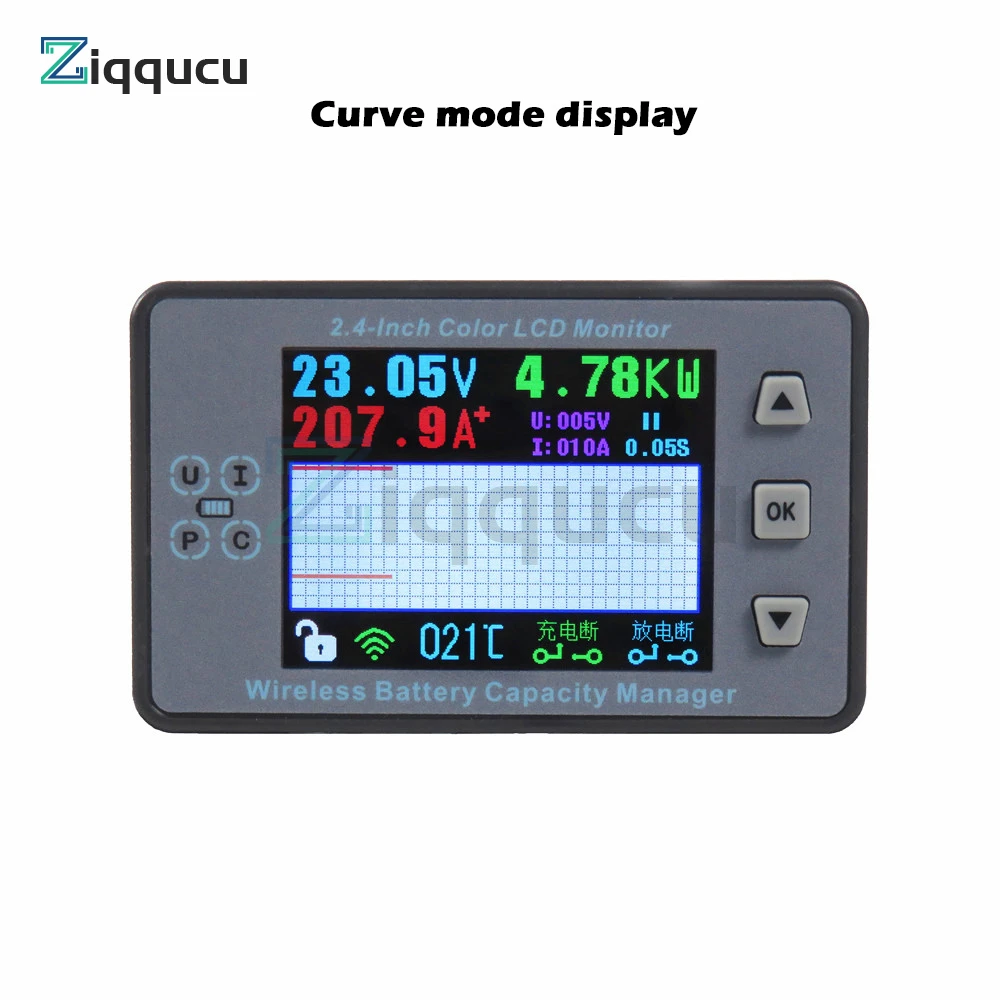 2.4 Inch 120V 300A VAC8810F Wireless Voltage Meter Ammeter Battery Management System Temp Capacity Meter Blueteeth-compatible
2.4 Inch 120V 300A VAC8810F Wireless Voltage Meter Ammeter Battery Management System Temp Capacity Meter Blueteeth-compatible