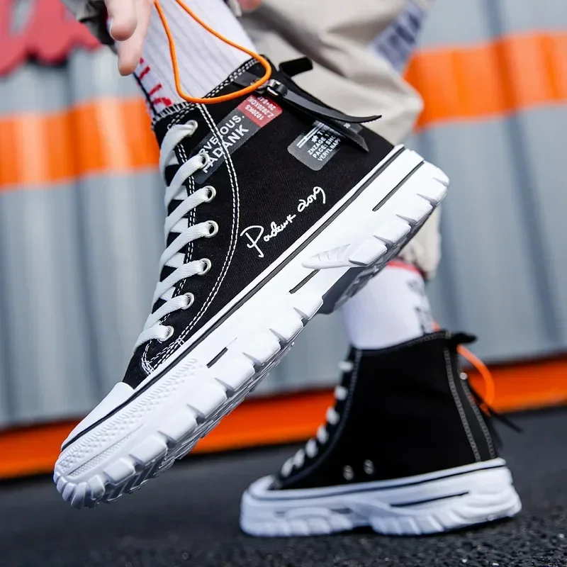 Tenis Masculino Canvas Sneakers Men high-top casual shoes Trend street man Ankle Boots Original Chunky Non-slip male Sneakers
Tenis Masculino Canvas Sneakers Men high-top casual shoes Trend street man Ankle Boots Original Chunky Non-slip male Sneakers