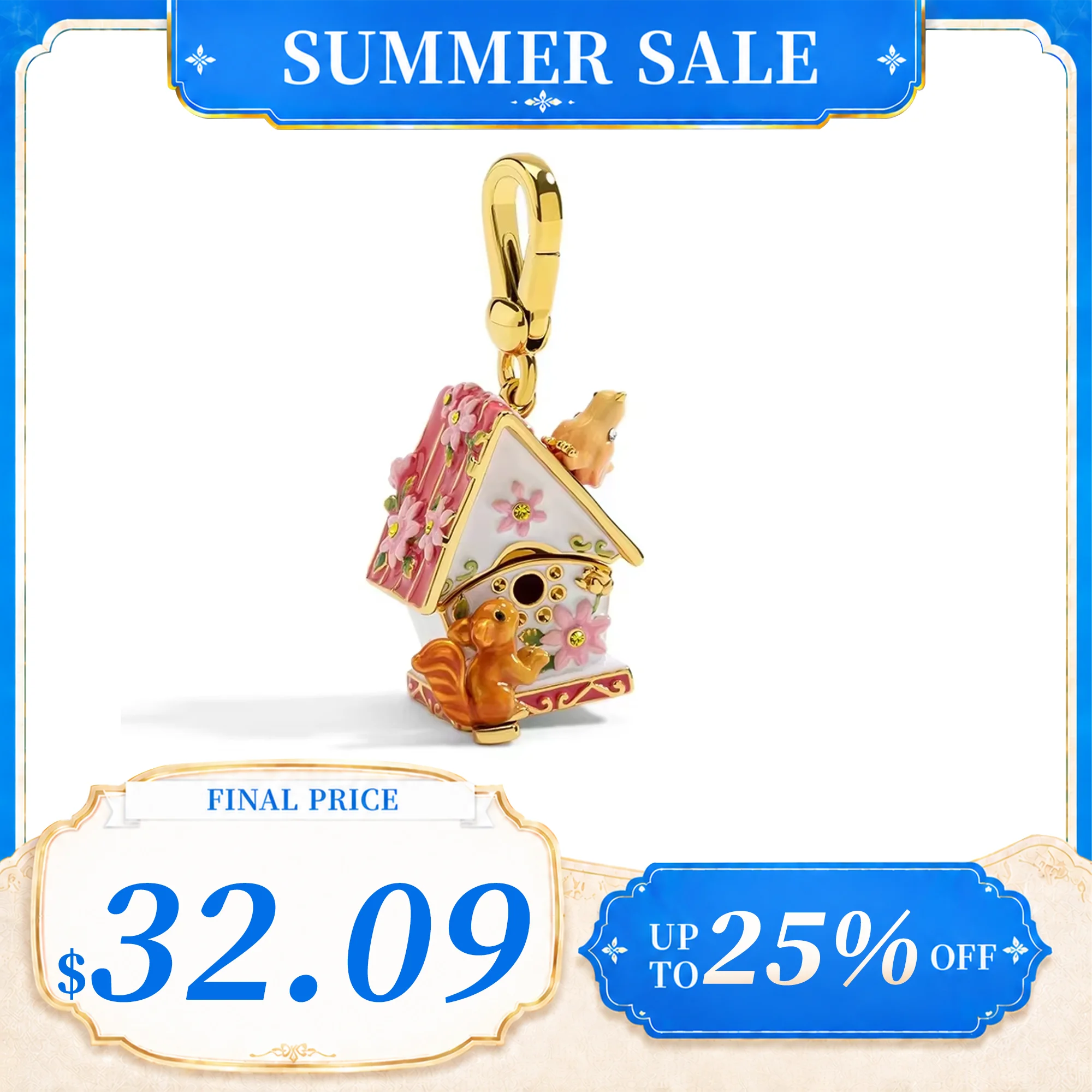 Juicy Grape Handcrafted Enamel Squirrel Cottage Pendant Necklace 18K Gold-Plated Sweater Chain Keychain Birthday Christmas Gif
Juicy Grape Handcrafted Enamel Squirrel Cottage Pendant Necklace 18K Gold-Plated Sweater Chain Keychain Birthday Christmas Gif