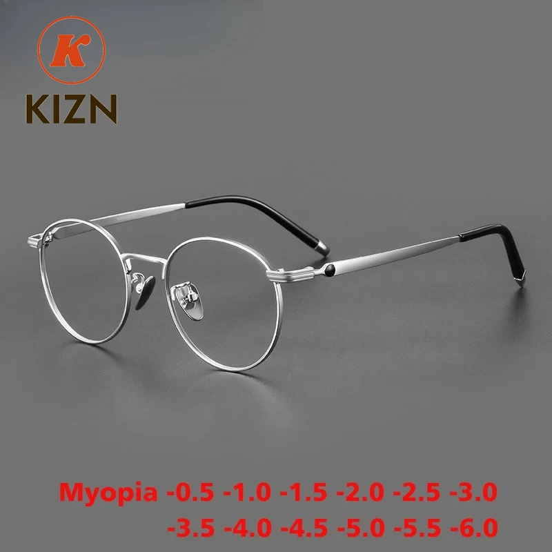 KIZN Sports Titanium Myopia Vintage Glasses Frame Men Round Optical Prescription Eyeglasses Women Ultralight Eyewear -0.50 to
KIZN Sports Titanium Myopia Vintage Glasses Frame Men Round Optical Prescription Eyeglasses Women Ultralight Eyewear -0.50 to