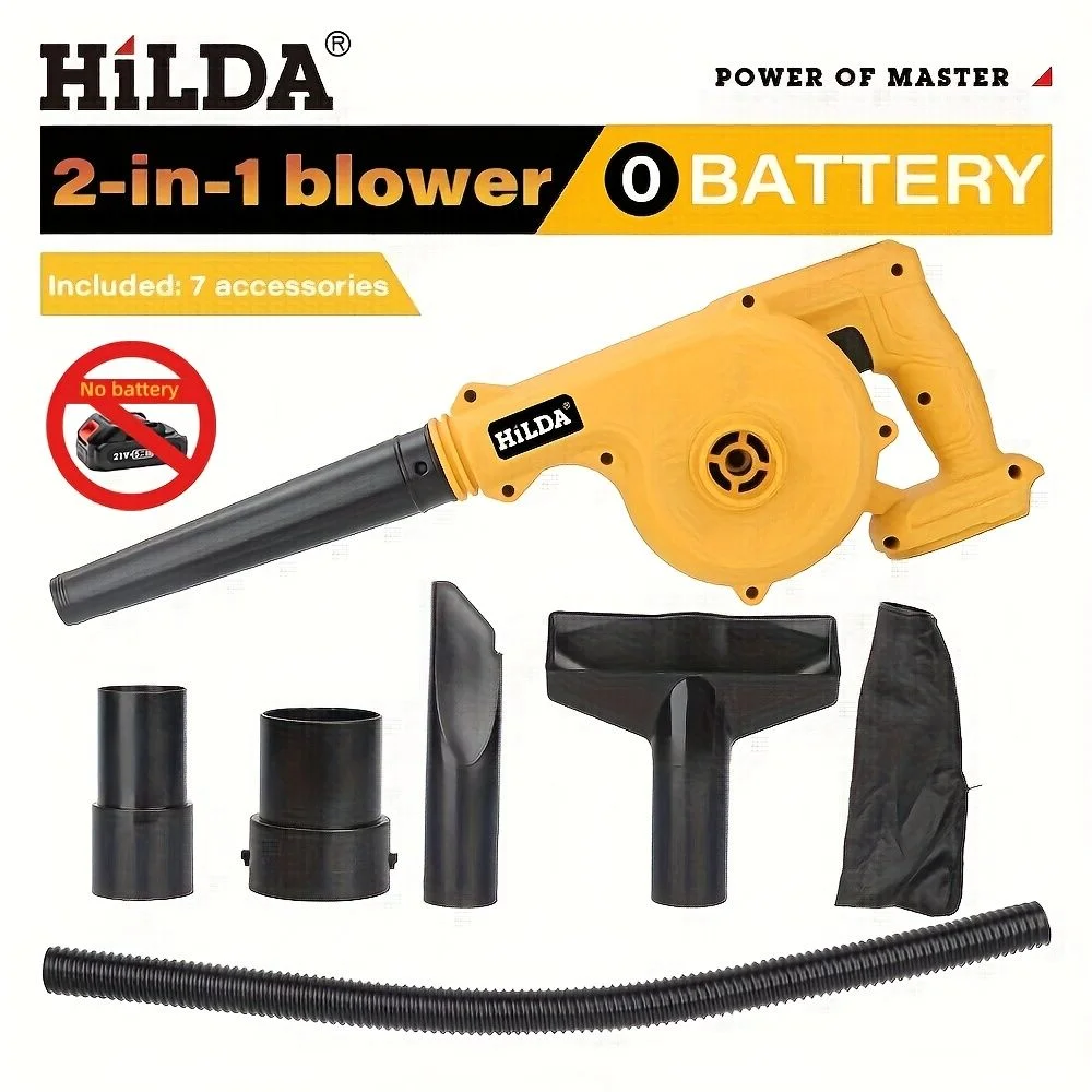 HILDA 11000RPM High Power Electric Air Blower 2 in 1 Suction & Blowing Tool for Efficient Cleaning For Makita Battery
HILDA 11000RPM High Power Electric Air Blower 2 in 1 Suction & Blowing Tool for Efficient Cleaning For Makita Battery