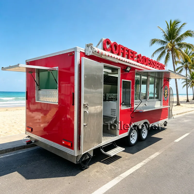 Outdooor Fast Food Carts Ice Cream Food Truck Trailer Commercial Food Trailer Customized Food Truck with Air Conditioner
Outdooor Fast Food Carts Ice Cream Food Truck Trailer Commercial Food Trailer Customized Food Truck with Air Conditioner