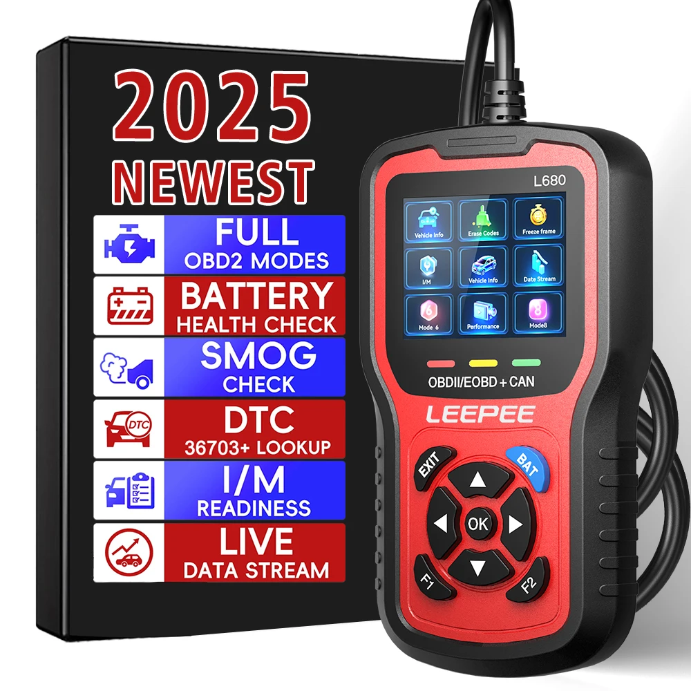 L680 Cloud Print OBD II EOBD сканер Универсальный тестер аккумуляторов Автомобильный считыватель кодов OBD2 Автомобильные диагностические инструменты OBD2 Система проверки двигателя
L680 Cloud Print OBD II EOBD сканер Универсальный тестер аккумуляторов Автомобильный считыватель кодов OBD2 Автомобильные диагностические инструменты OBD2 Система проверки двигателя