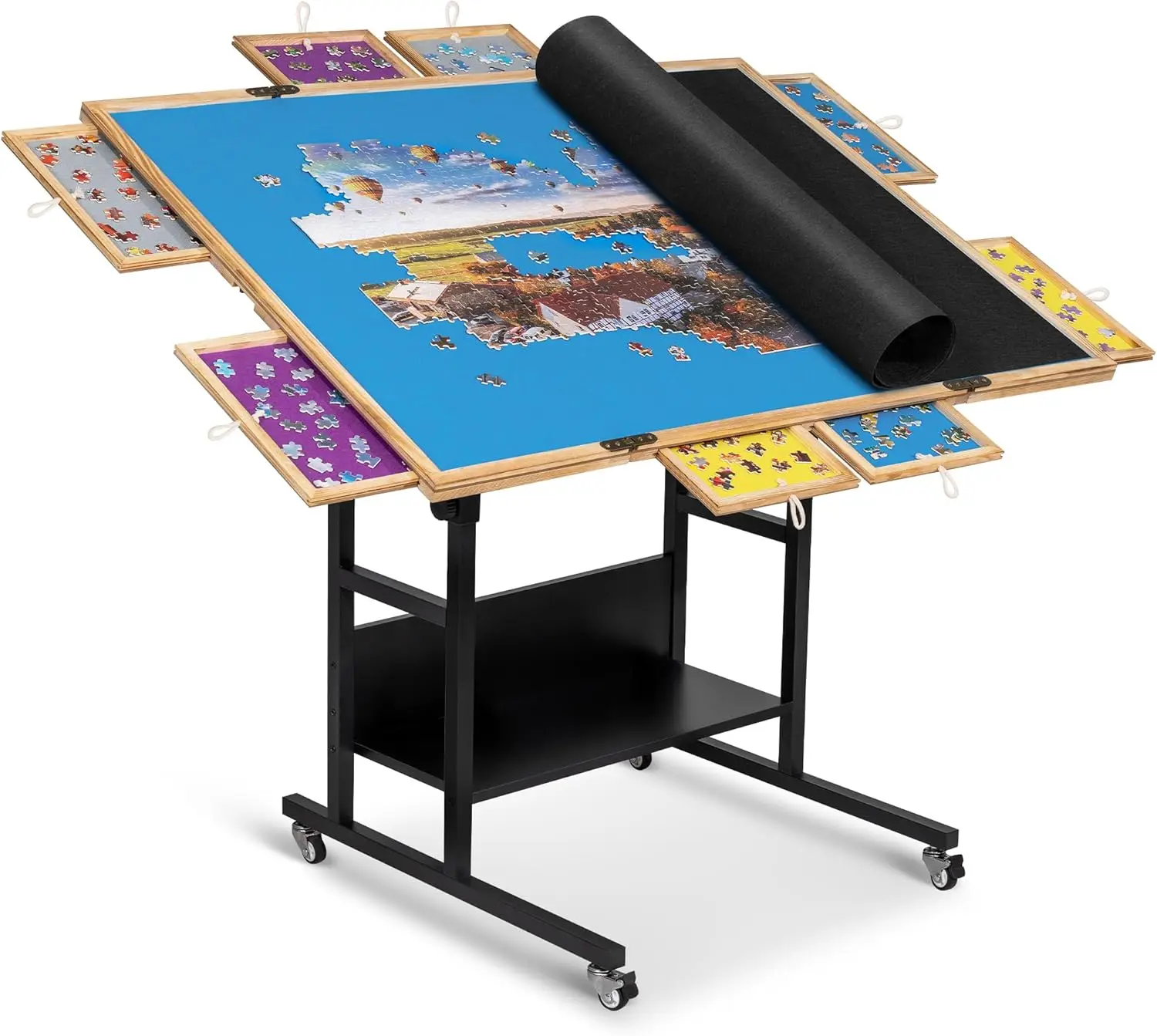 2000 Piece Tilting & Rotating Jigsaw Puzzle Table with 8 Drawers & Cover, Foldable Jigsaw Puzzle Board with 5 Tilt Angles & Heig
2000 Piece Tilting & Rotating Jigsaw Puzzle Table with 8 Drawers & Cover, Foldable Jigsaw Puzzle Board with 5 Tilt Angles & Heig